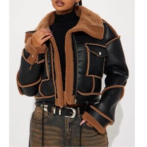 NWT Fashion Nova Shearling jacket